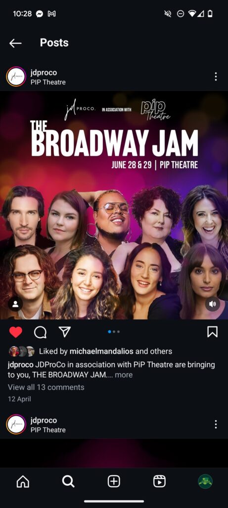 Broadway Jam - Instagram Carousel