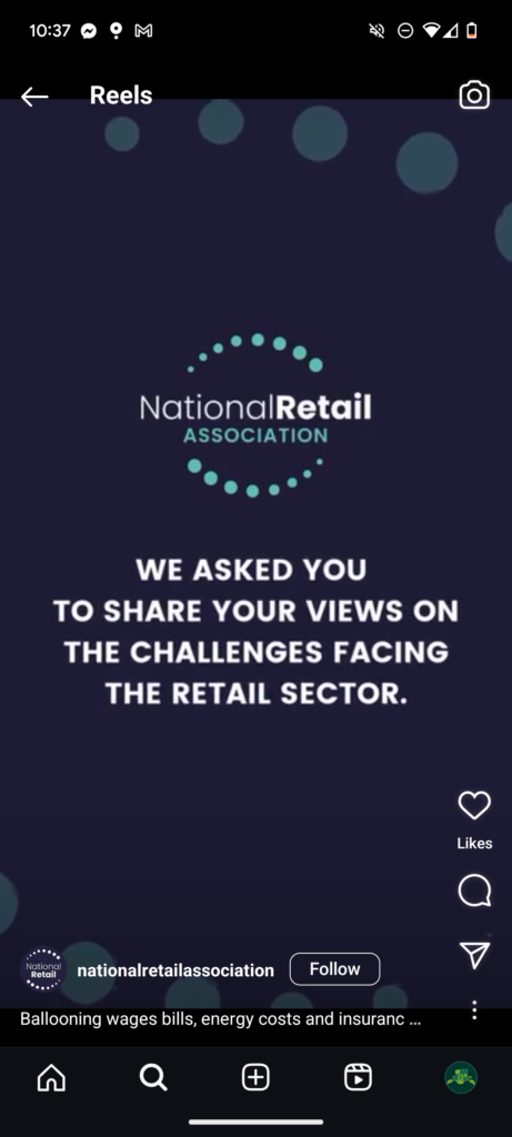 National Retail Association - Instagram Reel